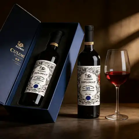 不苦不涩！澳洲老藤名不虚传：天鹅庄 澳大利亚红酒 干红葡萄酒 外交家35两支*礼盒装