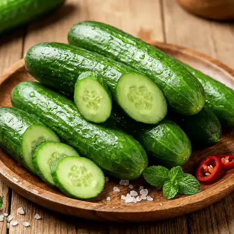 无需削皮的水果级嫩黄瓜：京鲜生 山东水果嫩黄瓜 净重4.5斤 单根68g+
