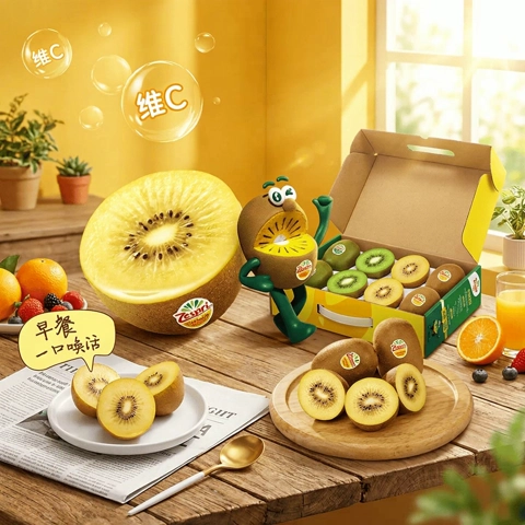 全球公认标杆！够甜：佳沛 当季巨大果新西兰阳光金奇异果10粒（单果146-175g）礼盒装