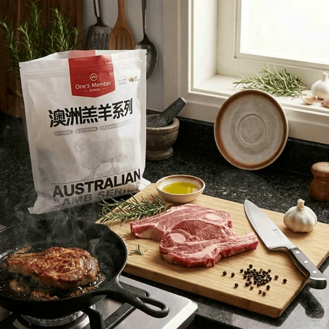 澳洲羔羊膻味轻肉质嫩：1号会员店 澳洲原切精修羔羊肩排 净重2斤