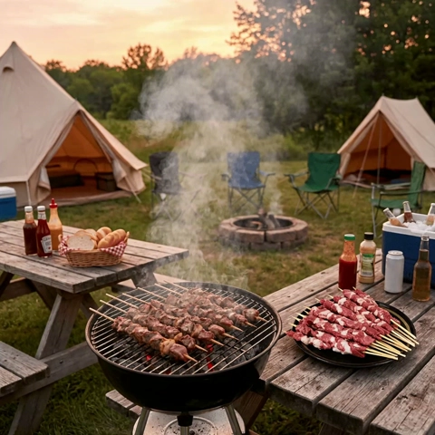 1.22元/串！无膻味滩羊：鲜京采 会员店同款 宁夏滩羊手工羊肉大串40串 1.8斤