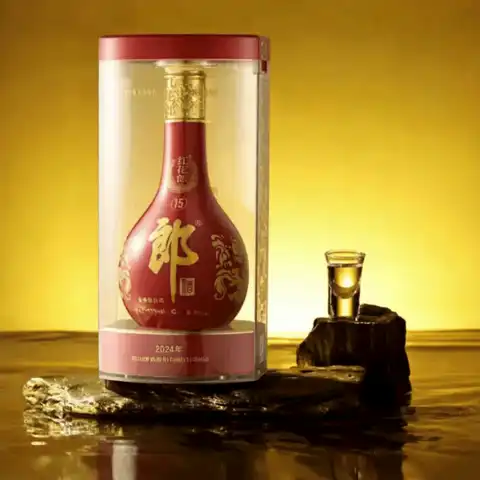 今日必买、淘金币307.68元：郎酒 红花郎15 酱香型白酒 53度 500ml*1瓶