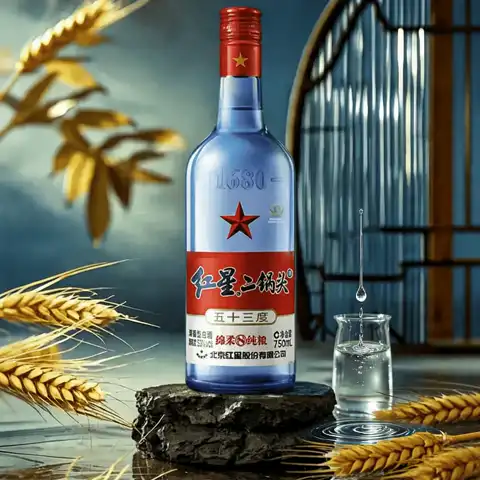 淘金币187.41元、今日必买：红星 二锅头 蓝瓶绵柔8纯粮 53度 清香型白酒 750ml*6瓶