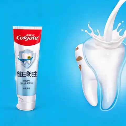 温和去牙渍、88VIP：高露洁 健白防蛀牙膏 90g*6支