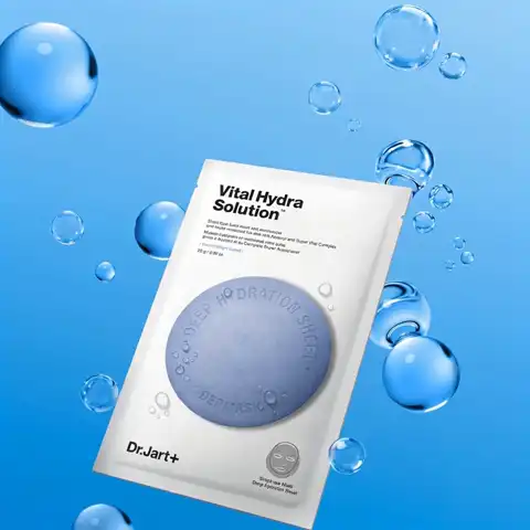 补水尖子生：蒂佳婷 Dr.Jart）蓝丸补水面膜5片 加赠品28片