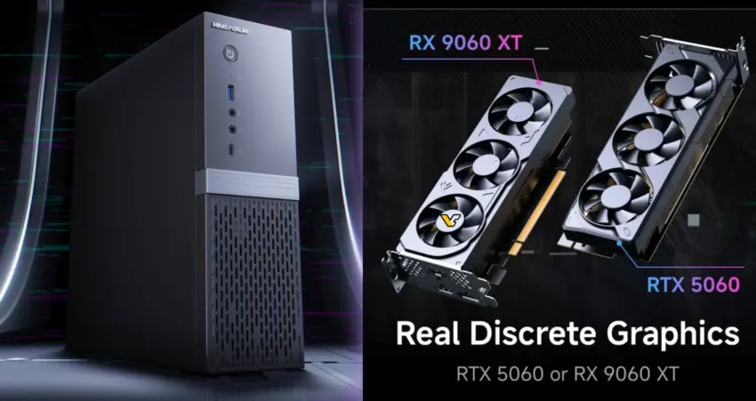 Minisforum 8.47升迷你台式机,Ryzen 9配RX 9060 XT